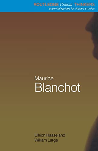Stock image for Maurice Blanchot (Routledge Critical Thinkers) for sale by Chiron Media