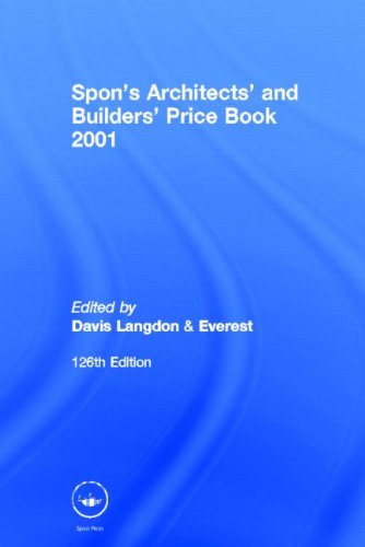 Stock image for Spon's Architects' and Builders' Price Book 2001 (Spon's Price Books) for sale by AwesomeBooks