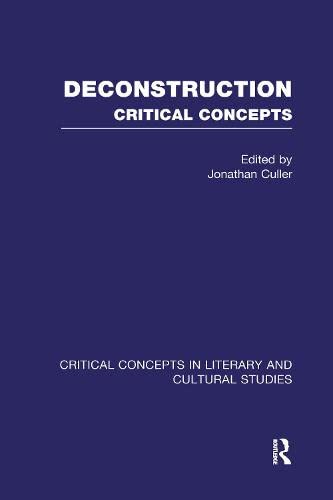 Deconstruction:Crit Concept V3 (9780415247092) by Culler, Jonathan