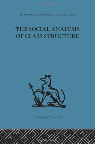 Beispielbild fr The Social Analysis of Class Structure (International Behavioural and Social Sciences Library) zum Verkauf von Chiron Media
