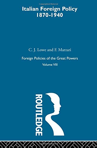 Stock image for Ital Foreign Pol 1870-1940 V8 (Foreign Policies of the Great Powers (Routledge)) for sale by Chiron Media
