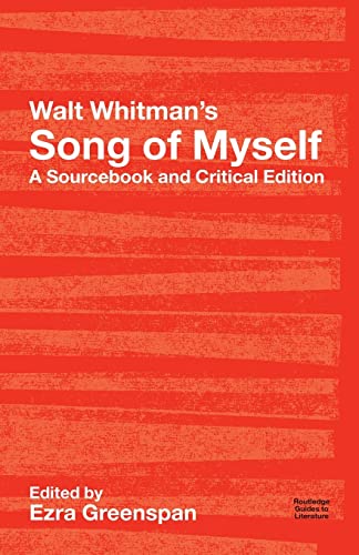 Stock image for Walt Whitman's Song of Myself (Routledge Guides to Literature) for sale by Chiron Media