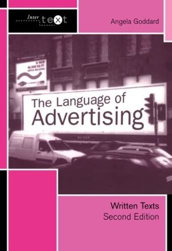 Beispielbild fr The Language of Advertising : Written Texts zum Verkauf von Better World Books