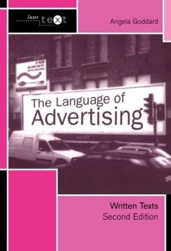 Stock image for The Language of Advertising: Written Texts (Intertext) for sale by Chiron Media
