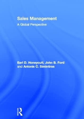 Imagen de archivo de Sales Management: A Global Perspective a la venta por medimops