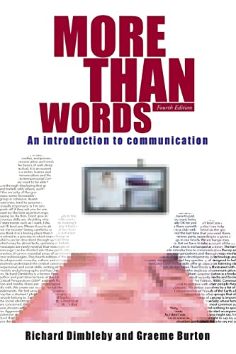 Imagen de archivo de More Than Words : An Introduction to Communication a la venta por Better World Books Ltd