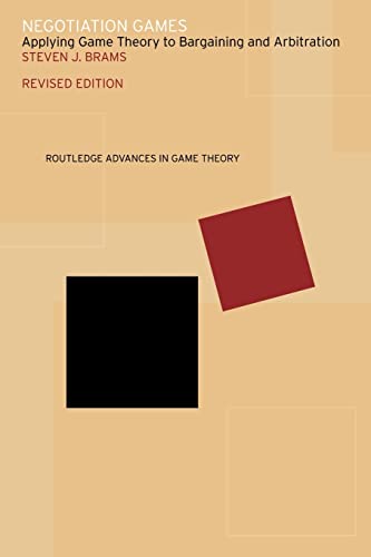 9780415308953: Negotiation Games (Routledge Advances in Game Theory, 002.): Applying Game Theory to Bargaining and Arbitration