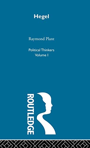 Imagen de archivo de 1: Hegel (Political Thinkers (Routledge)) a la venta por Chiron Media