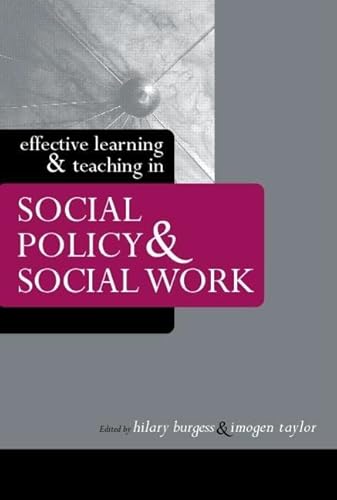 Beispielbild fr Effective Learning and Teaching in Social Policy and Social Work zum Verkauf von Blackwell's