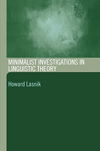 Beispielbild fr Minimalist Investigations in Linguistic Theory zum Verkauf von Blackwell's