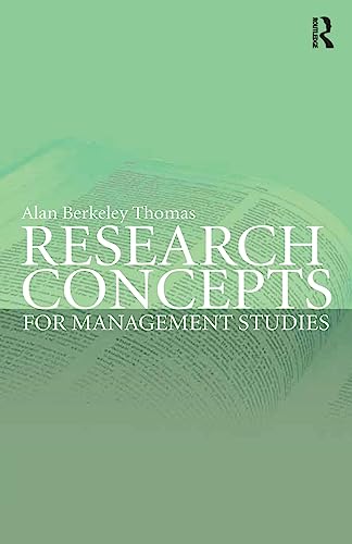 9780415341929: Research Concepts for Management Studies