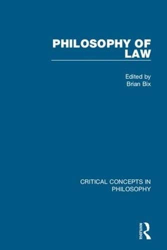 Imagen de archivo de Philosophy of Law: v. 1, v. 2, v. 3 & v (Critical Concepts in Philosophy) a la venta por Chiron Media