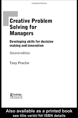Stock image for Creative Problem Solving for Managers for sale by Better World Books