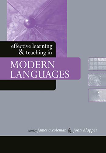 Beispielbild fr Effective Learning and Teaching in Modern Languages zum Verkauf von Blackwell's