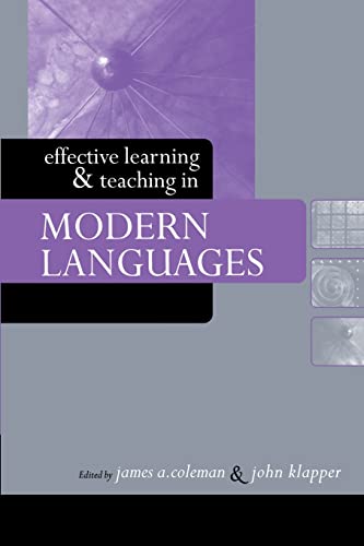 Beispielbild fr Effective Learning and Teaching in Modern Languages zum Verkauf von Anybook.com