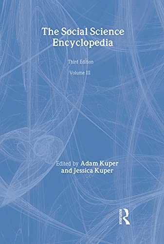 9780415347754: The Social Science Encyclopedia: Volume III