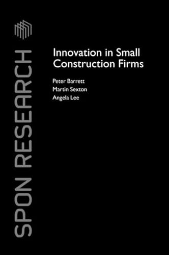 Imagen de archivo de Innovation in Small Construction Firms (Spon Research) a la venta por Chiron Media