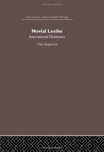 Stock image for Novial Lexike (Otto Jespersen) for sale by Chiron Media