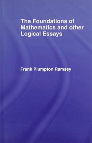 Imagen de archivo de The Foundations of Mathematics and Other Logical Essays a la venta por Blackwell's