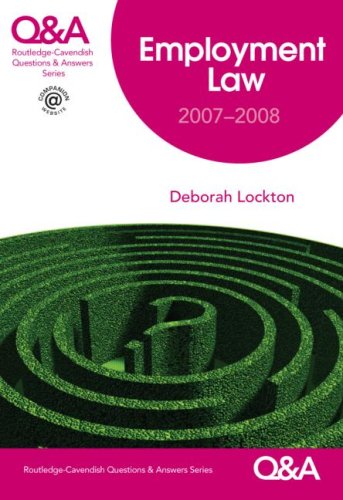 Beispielbild fr Q&A Employment Law 2007-2008 (Questions and Answers) zum Verkauf von WorldofBooks