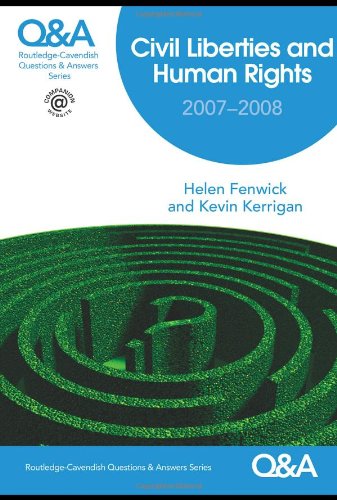 Q&A Civil Liberties & Human Rights 2007/2008 (Questions and Answers) (9780415432139) by Fenwick, Helen; Kerrigan, Kevin; Glancey, Richard
