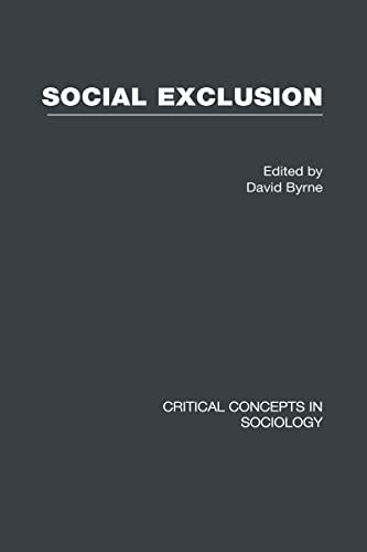 9780415433389: Social Exclusion: Critical Concepts in Sociology