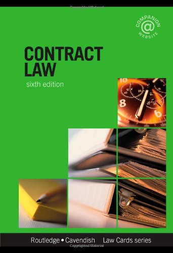 Imagen de archivo de Contract Lawcards 6/e: Sixth edition a la venta por WorldofBooks