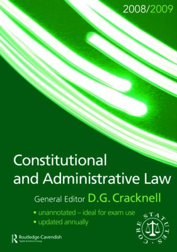 Beispielbild fr CONSTITUTIONAL AND ADMINISTRATIVE LAW, 2008-2009. zum Verkauf von Cambridge Rare Books