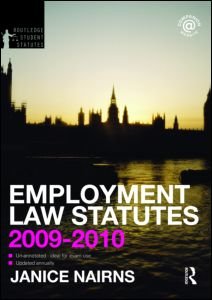Beispielbild fr Employment Law Statutes 2009-2010 zum Verkauf von Tall Stories BA