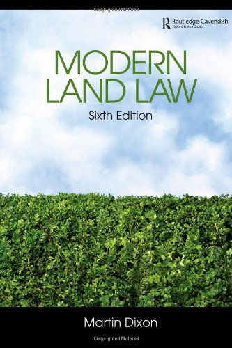 Imagen de archivo de Modern Land Law a la venta por Better World Books