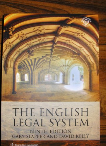 Stock image for The English Legal System: 2008-2009 for sale by AwesomeBooks