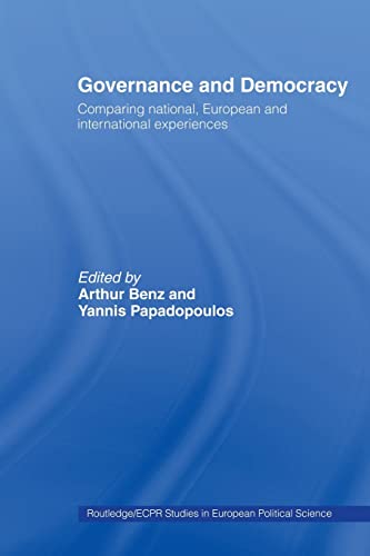 Imagen de archivo de Governance and Democracy: Comparing National, European and International Experiences a la venta por Blackwell's