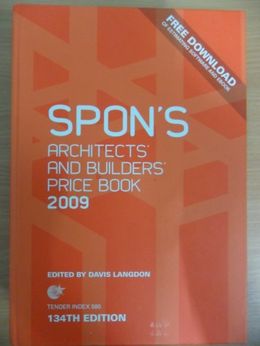 Imagen de archivo de Spon's Architects' and Builders' Price Book 2009 a la venta por WorldofBooks