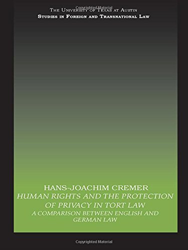 Beispielbild fr Human Rights and the Protection of Privacy in Tort Law: A Comparison between English and German Law (UT Austin Studies in Foreign and Transnational Law) zum Verkauf von Chiron Media