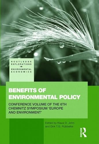 Imagen de archivo de Benefits of Environmental Policy (Routledge Explorations in Environmental Economics) a la venta por Chiron Media