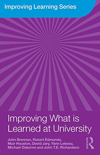 Imagen de archivo de Improving What Is Learned at University : An exploration of the social and organisational diversity of university Education a la venta por Better World Books Ltd