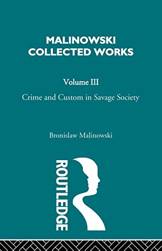 Beispielbild fr Crime and Custom in Savage Society : [1926/1940] zum Verkauf von Blackwell's