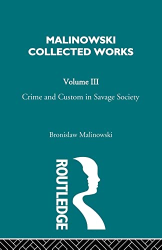 9780415488365: Crime and Custom in Savage Society: [1926/1940]