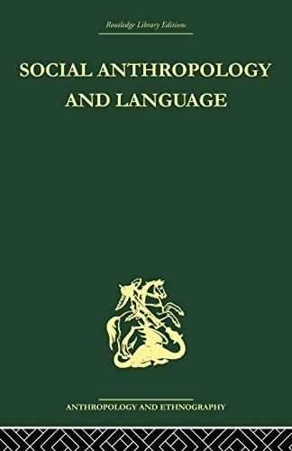 Beispielbild fr Social Anthropology and Language zum Verkauf von Blackwell's