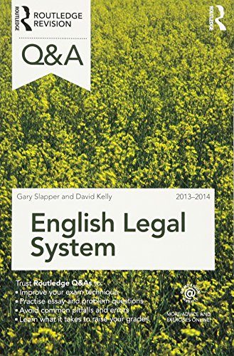 Imagen de archivo de English Legal System 2013-2014 a la venta por Better World Books Ltd