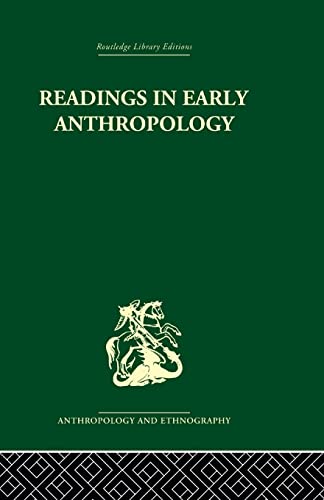 Stock image for Readings in Early Anthropology for sale by Chiron Media