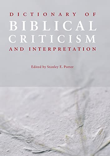 Imagen de archivo de Dictionary of Biblical Criticism and Interpretation a la venta por Bahamut Media