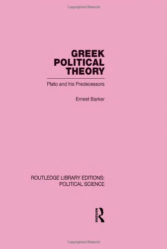 Greek Political Theory (9780415555531) by Barker, Sir Ernest