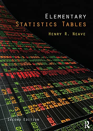 Stock image for Elementary Statistics Tables for sale by Blackwell's