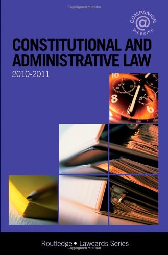 Beispielbild fr Constitutional and Administrative Lawcards 2010-2011 zum Verkauf von AwesomeBooks