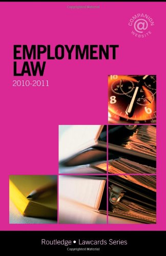 Beispielbild fr Employment Lawcards 2010-2011 zum Verkauf von WorldofBooks