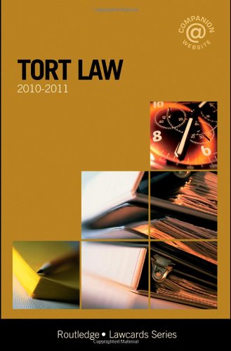 Stock image for Tort Lawcards 2010-2011 for sale by Reuseabook