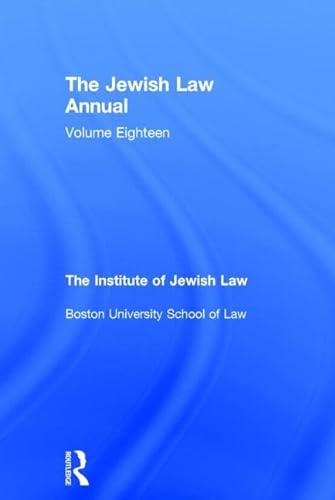 Stock image for The Jewish Law Annual Volume 18 for sale by Revaluation Books