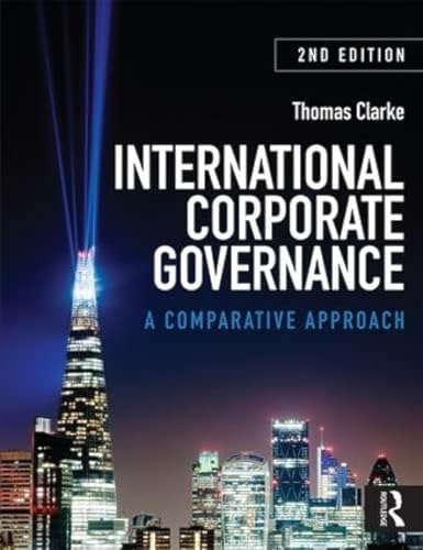 Beispielbild fr International Corporate Governance: A Comparative Approach zum Verkauf von WorldofBooks