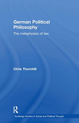 Imagen de archivo de German Political Philosophy: The Metaphysics of Law a la venta por Blackwell's
